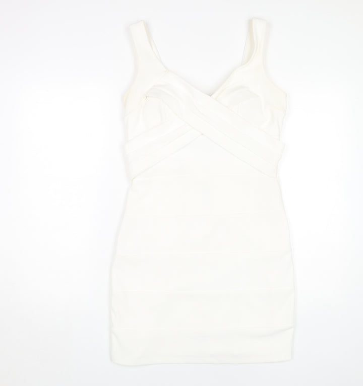 Emerald Sundae Women's White Bodycon Mini Dress L
