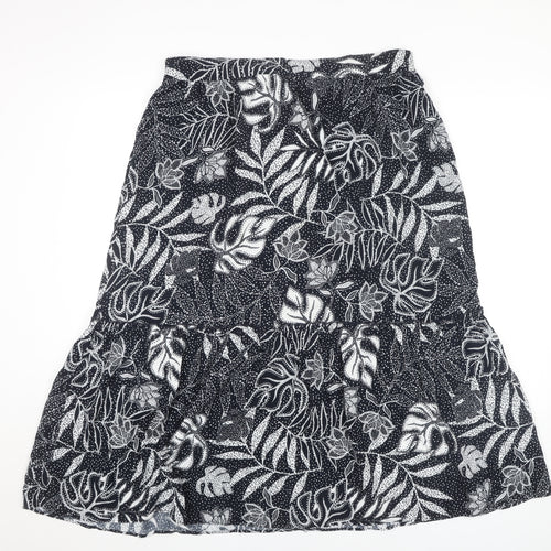 Pebble Bay Women's Black Floral Skirt Size 16