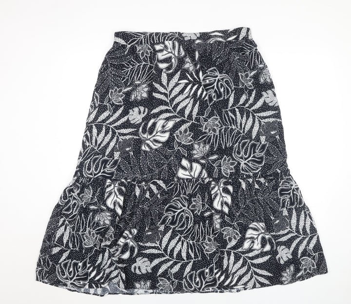Pebble Bay Women's Black Floral Skirt Size 16