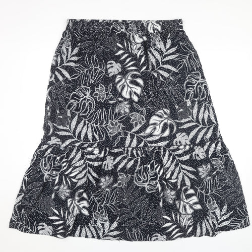 Pebble Bay Women's Black Floral Skirt Size 16