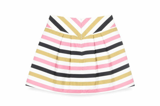 Front view of River Island Women's Multicoloured Striped Skirt, size 12