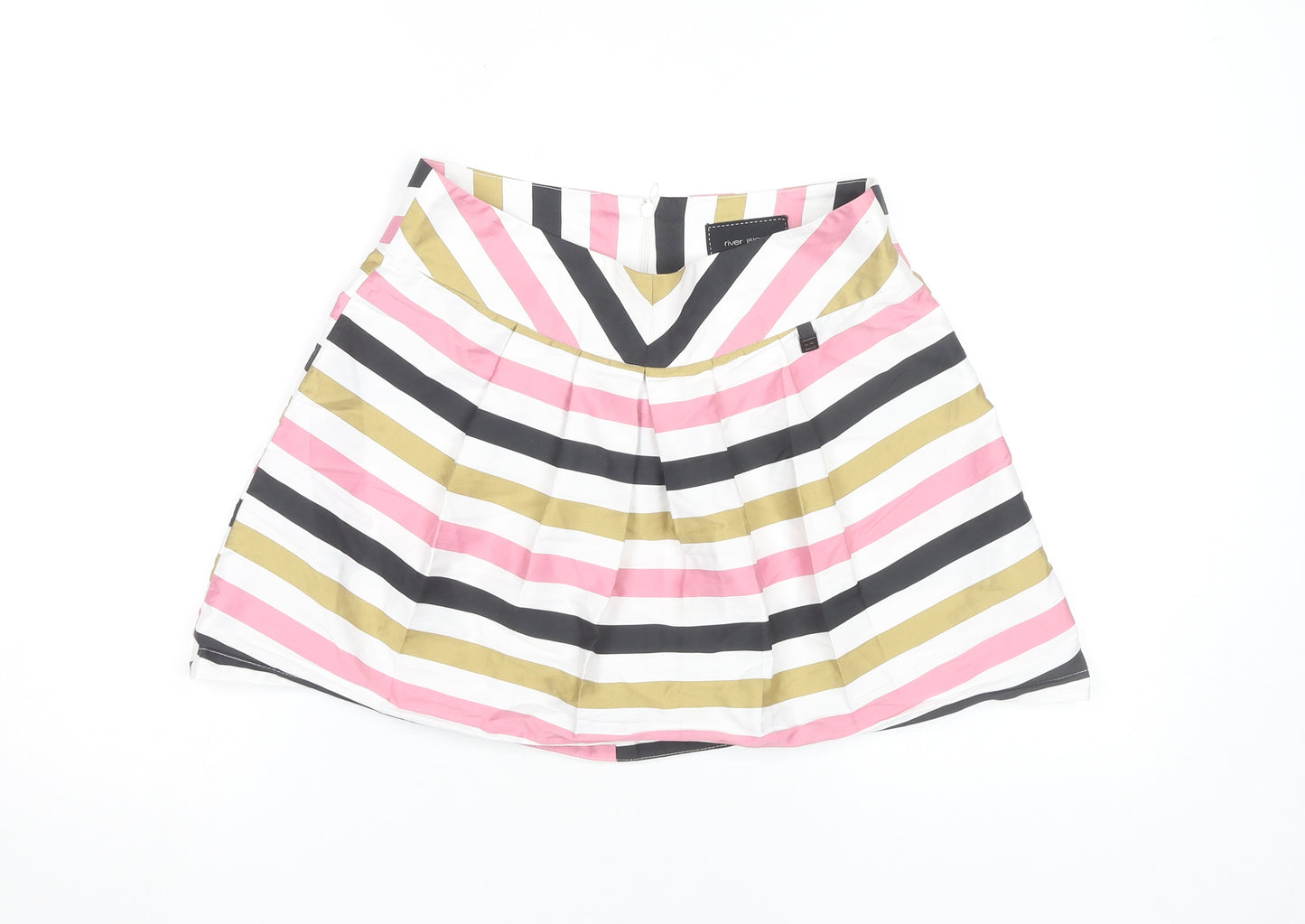 River Island Women's Multicoloured Striped Skirt Size 12