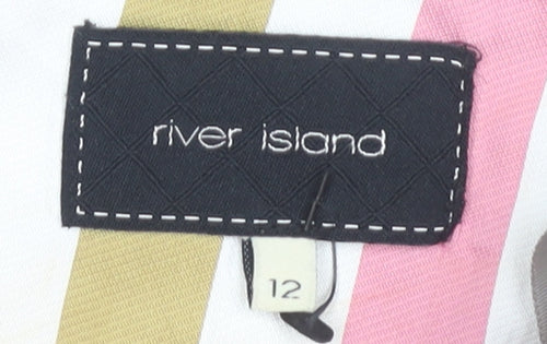 River Island Women's Multicoloured Striped Skirt Size 12