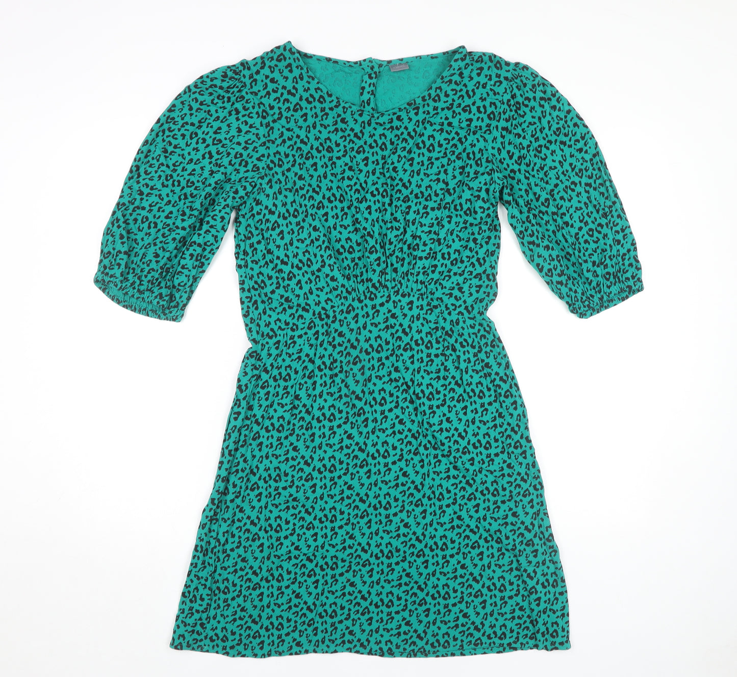Next Girls Green Animal Print Dress - Size 16 Years