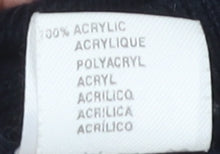 Canda Women's Black Medium Cardigan - Buttoned Round Neck