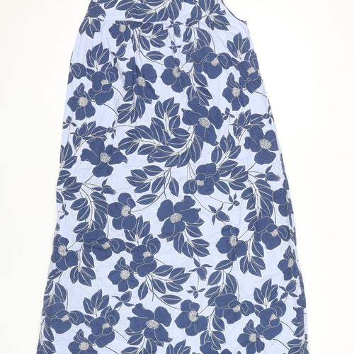 Nora Rose Blue Floral Sleeveless Dress Size 10