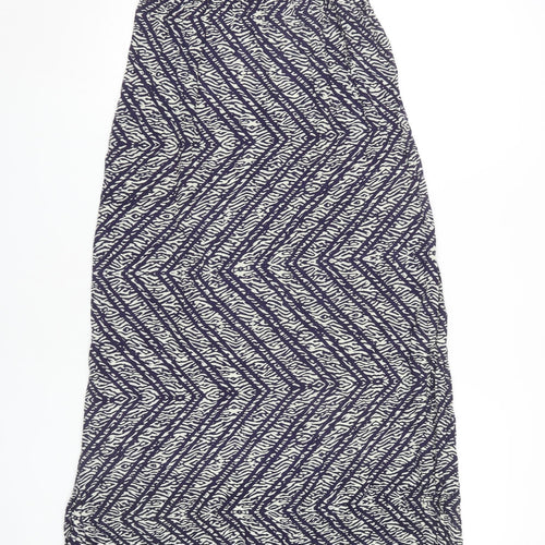 New Look Women's Blue Geometric Long Dress