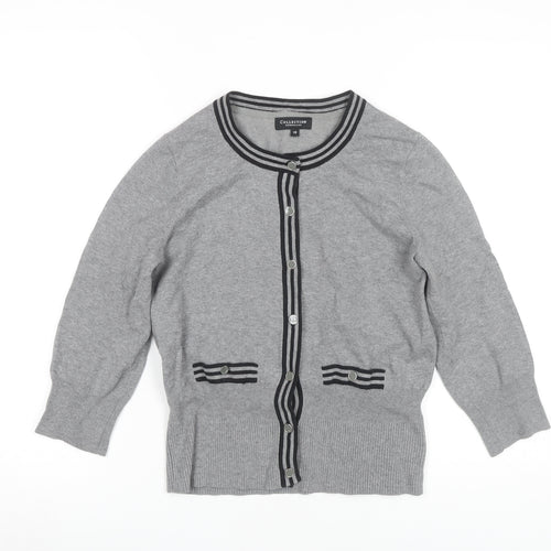 Debenhams Grey Women's Cardigan Size 10 Knit
