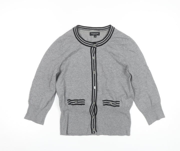 Debenhams Grey Women's Cardigan Size 10 Knit