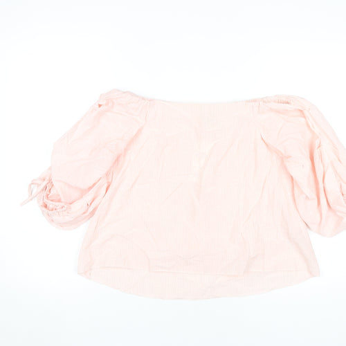 Miss Selfridge Women's Pink Striped Blouse, Size 4
