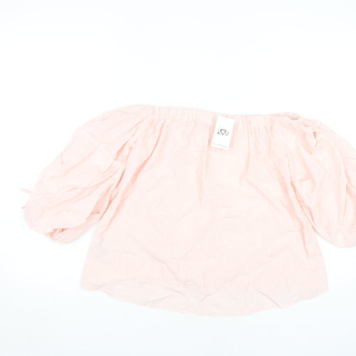 Miss Selfridge Women's Pink Striped Blouse, Size 4