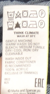 Marks and Spencer Women's Blue Zebra Print Jumper Size 16