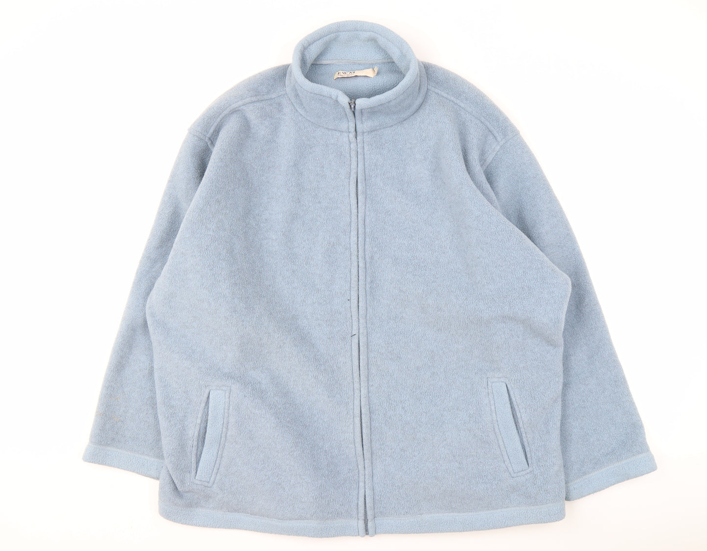 EWM Women Blue Fleece Jacket XL Casual Zip