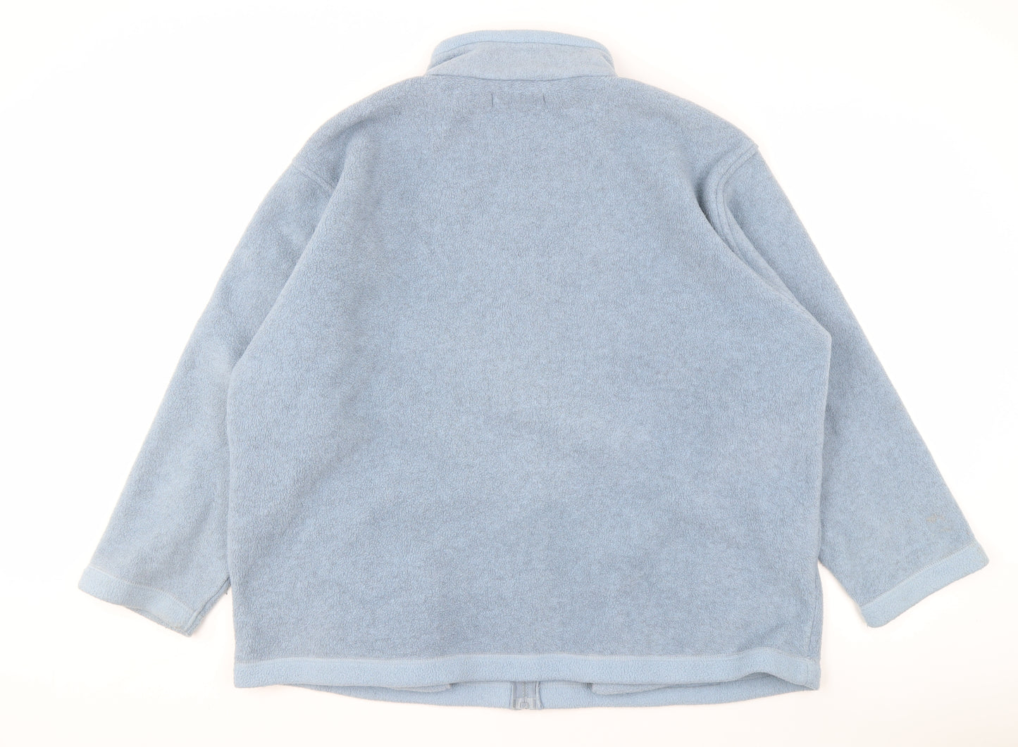 EWM Women Blue Fleece Jacket XL Casual Zip
