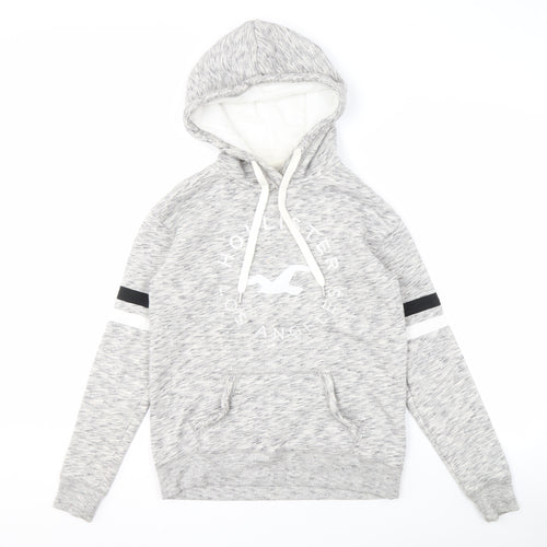 Hollister Men's Grey XS Hoodie - Logo Pullover