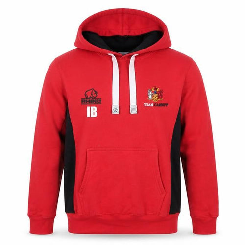 Rhino Men's Red Hoodie Size S with Embroidery