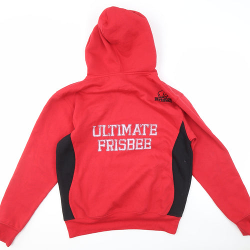 Rhino Men's Red Hoodie Size S with Embroidery