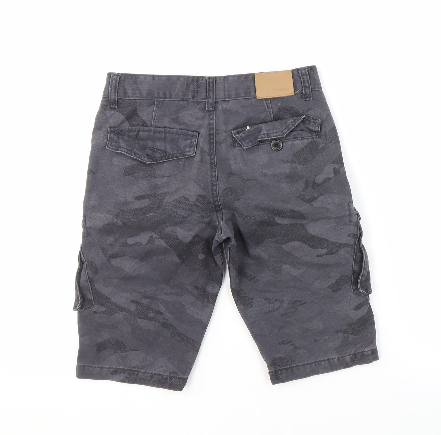 Firetrap Boys Grey Cargo Shorts 9-10 Years Camouflage Pockets