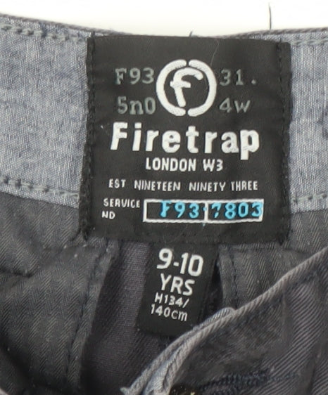 Firetrap Boys Grey Cargo Shorts 9-10 Years Camouflage Pockets