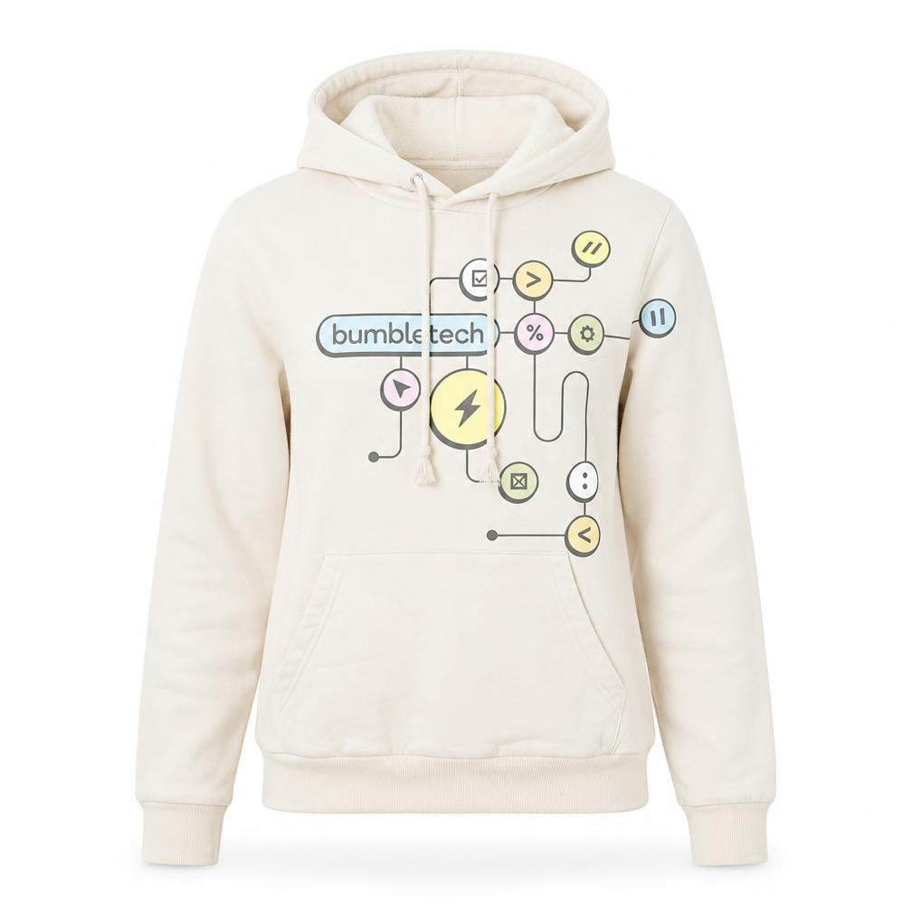 Bumble Beige Unisex Adults Hoodie, Size S, Lightweight