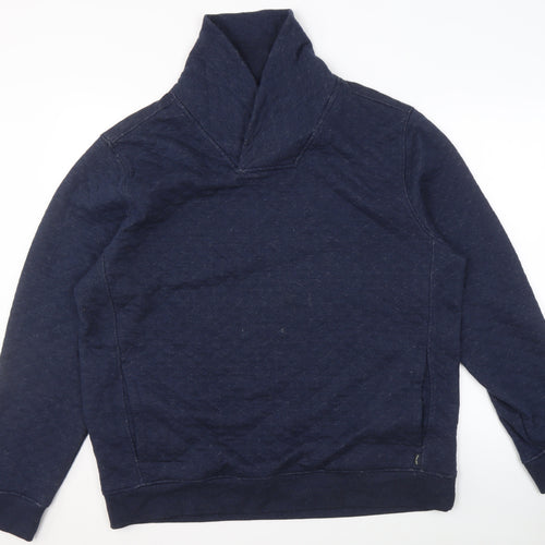 Fat Face Men's XL Blue High Neck Sweatshirt