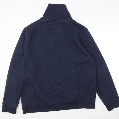 Fat Face Men's XL Blue High Neck Sweatshirt