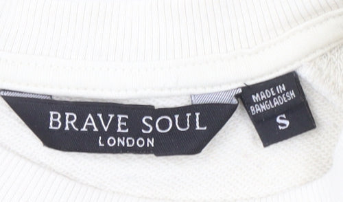 Brave Soul Men's Ivory Pullover Sweatshirt Small