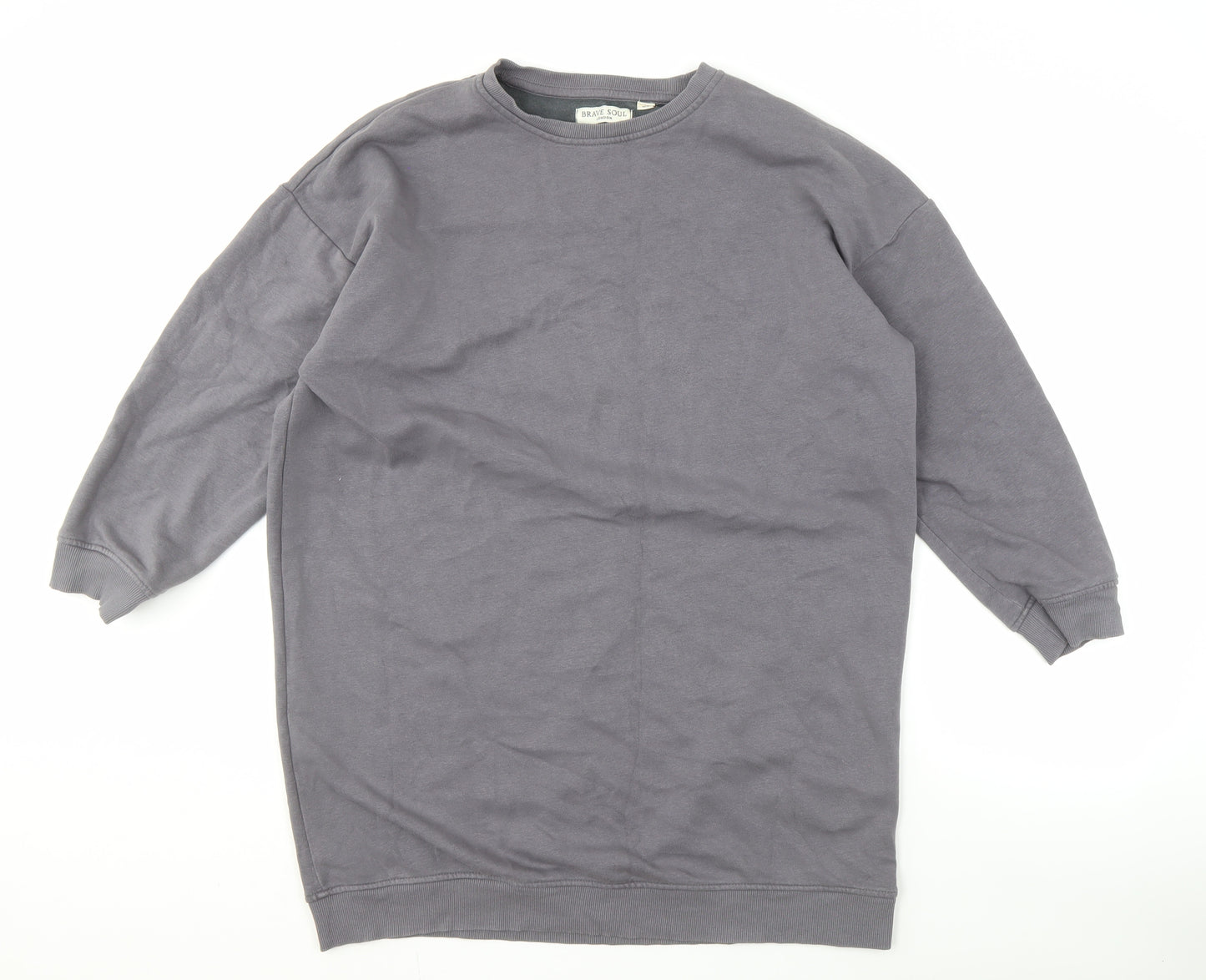 Brave Soul Men's Grey Pullover Sweatshirt - XS