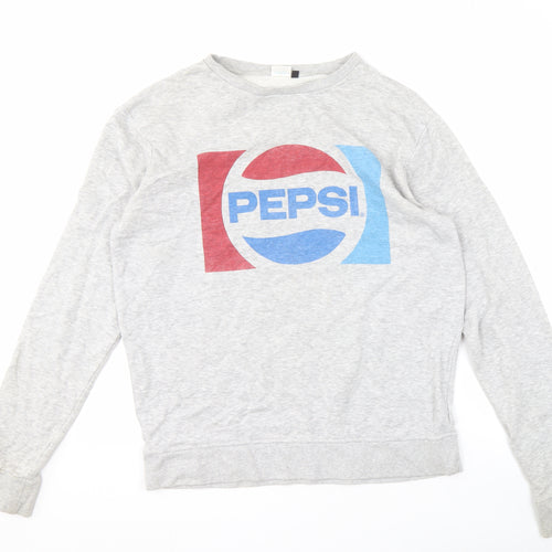 Pepsi Unisex Retro Grey Pullover Sweatshirt L