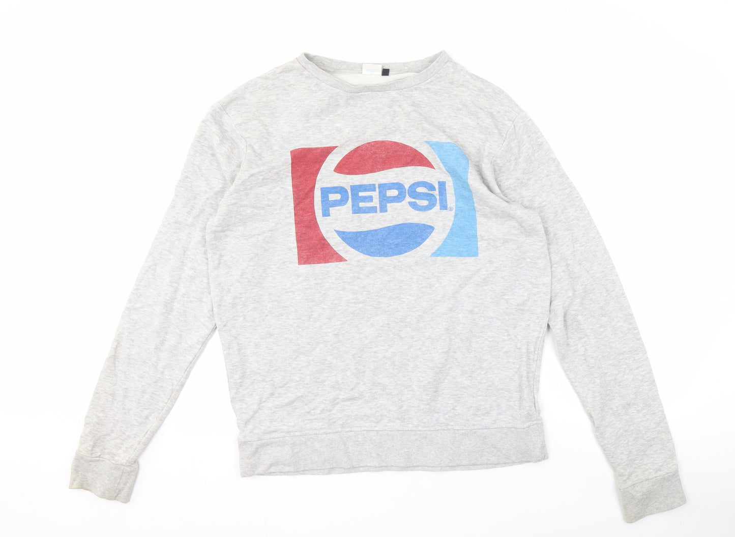 Pepsi Unisex Retro Grey Pullover Sweatshirt L