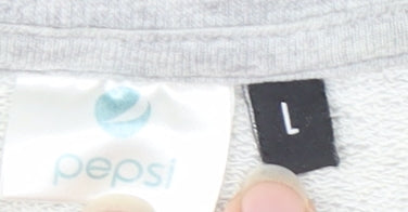 Pepsi Unisex Retro Grey Pullover Sweatshirt L