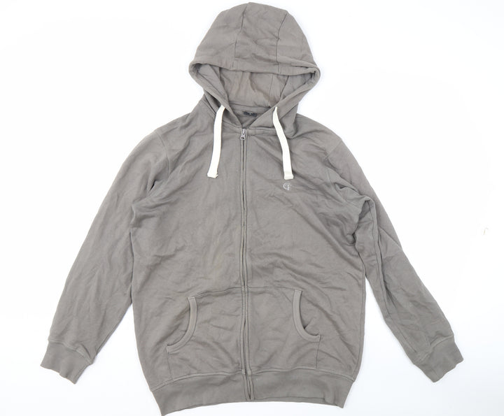 Cotton Traders Men's Grey M Full Zip Hoodie