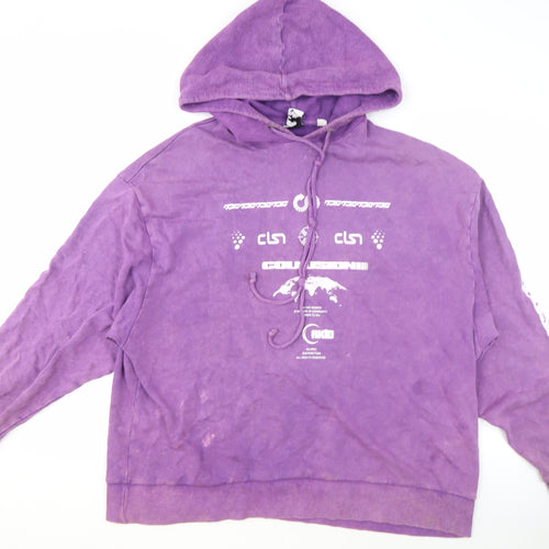 Collusion Unisex Purple Medium Pullover Hoodie