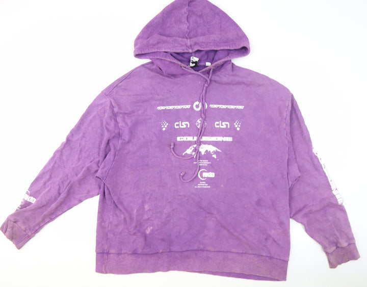 Collusion Unisex Purple Medium Pullover Hoodie