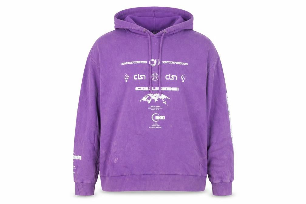 Collusion Unisex Purple Medium Pullover Hoodie
