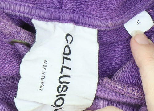 Collusion Unisex Purple Medium Pullover Hoodie