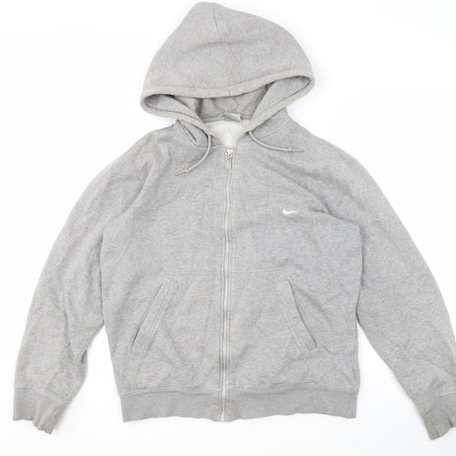 Nike Men's Grey Full Zip Hoodie, Size S