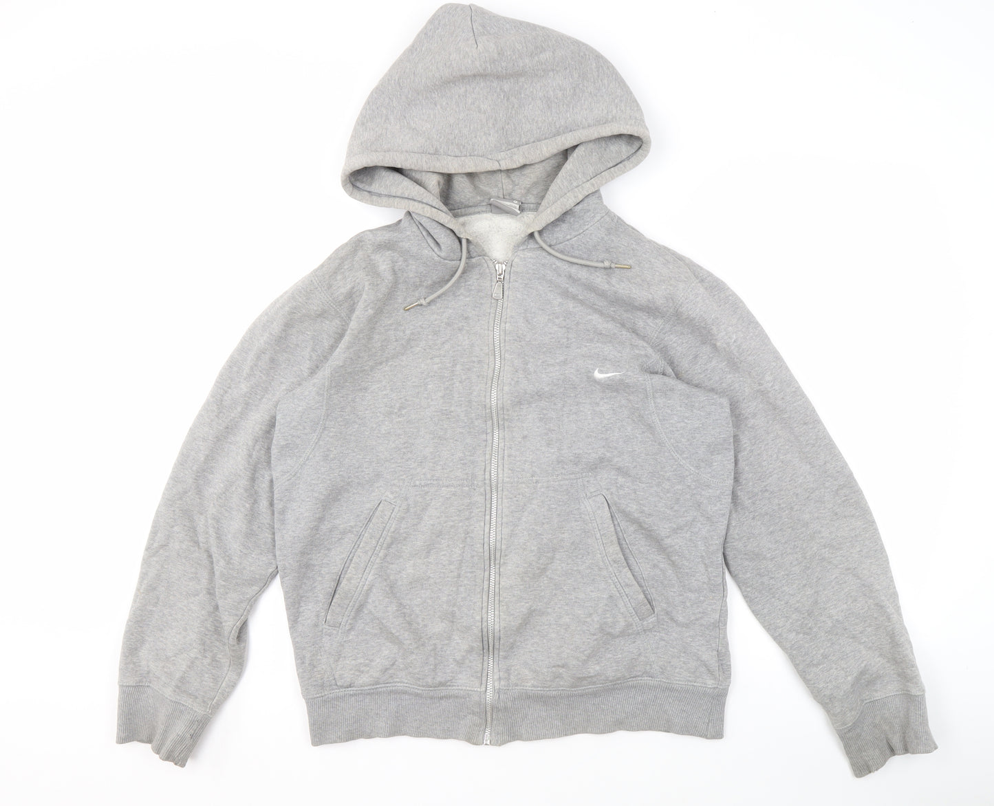 Nike Men's Grey Full Zip Hoodie, Size S
