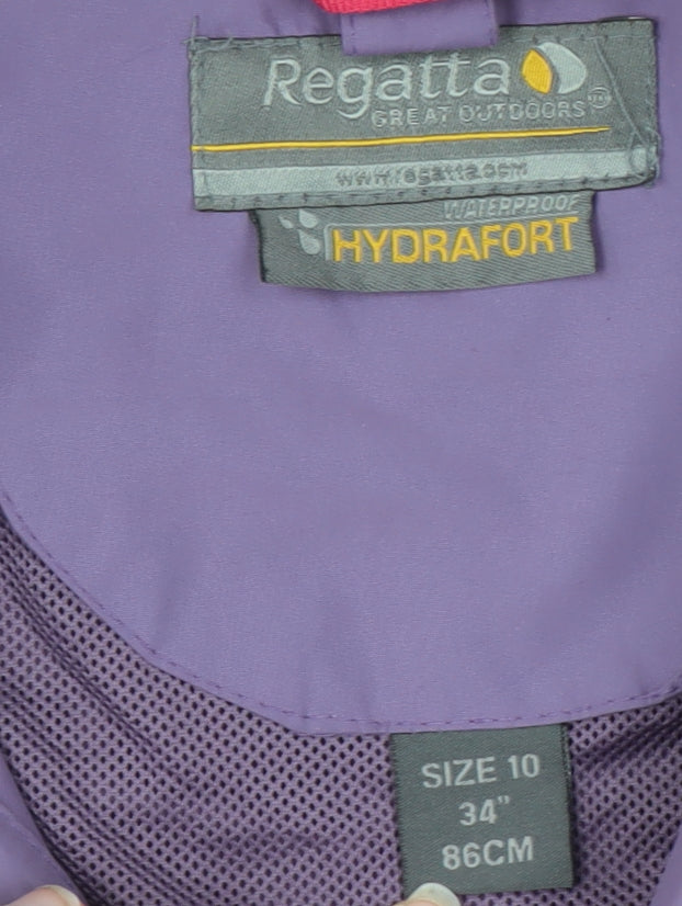 Regatta Women's Purple Rain Coat Size 10 Waterproof