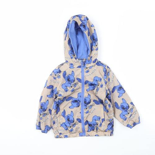 Disney Unisex Baby Puffer Jacket 24 Months Stitch Beige/Blue