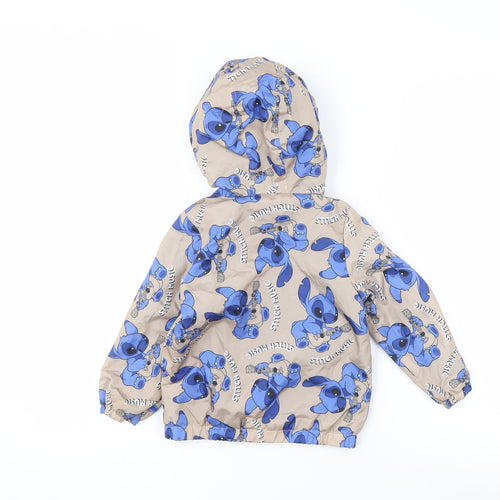 Disney Unisex Baby Puffer Jacket 24 Months Stitch Beige/Blue