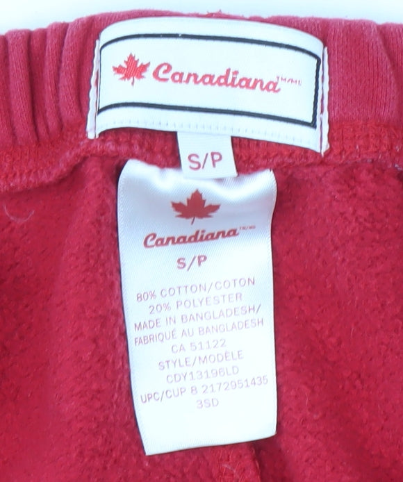Canadiana Men's Red Sweatpants S - Comfortable Fit