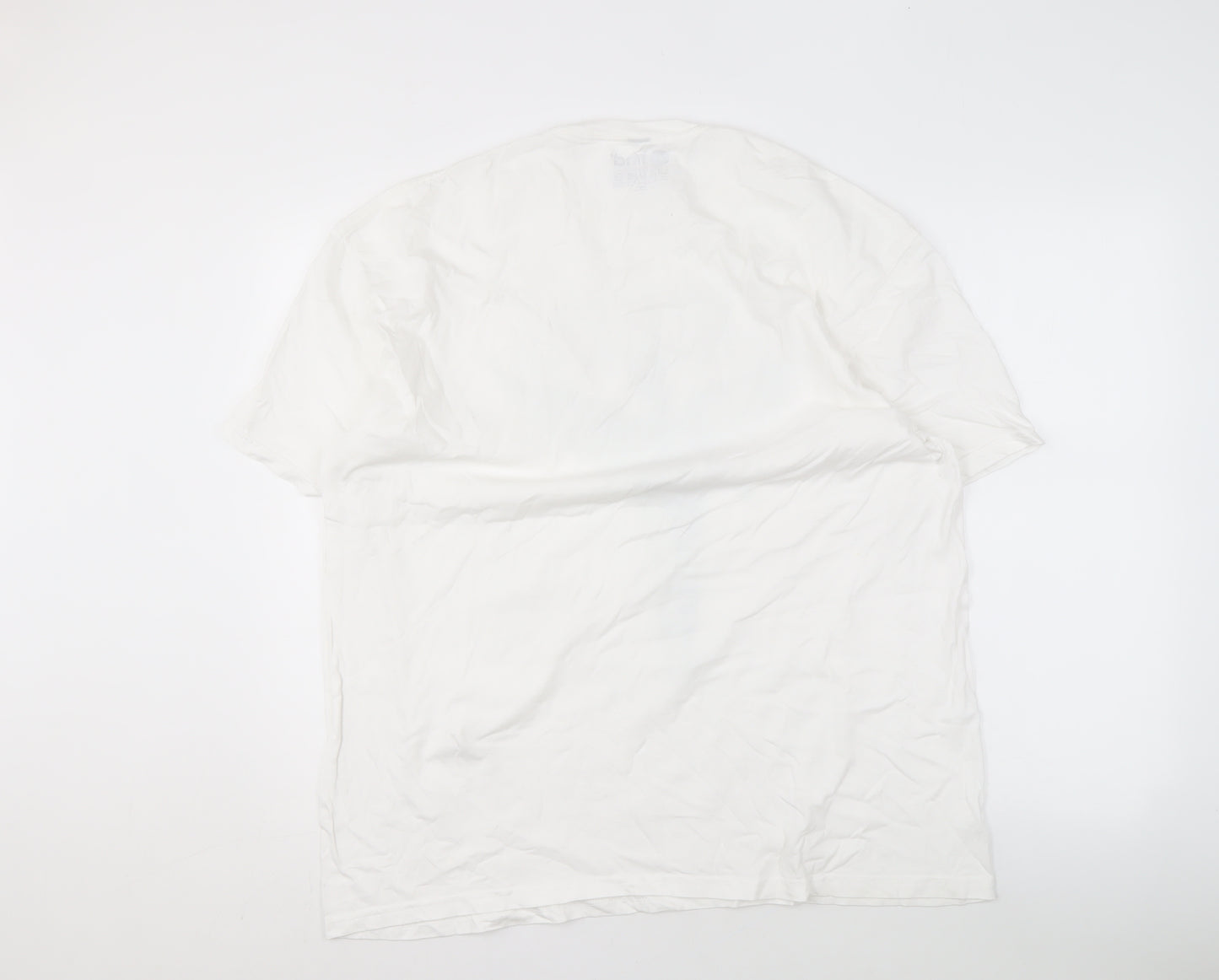 trnd Men's White Nirvana Graphic Tee 2XL Music Style