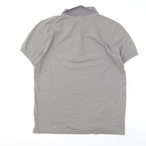 Moschino Men's Grey Polo Shirt L Logo Casual
