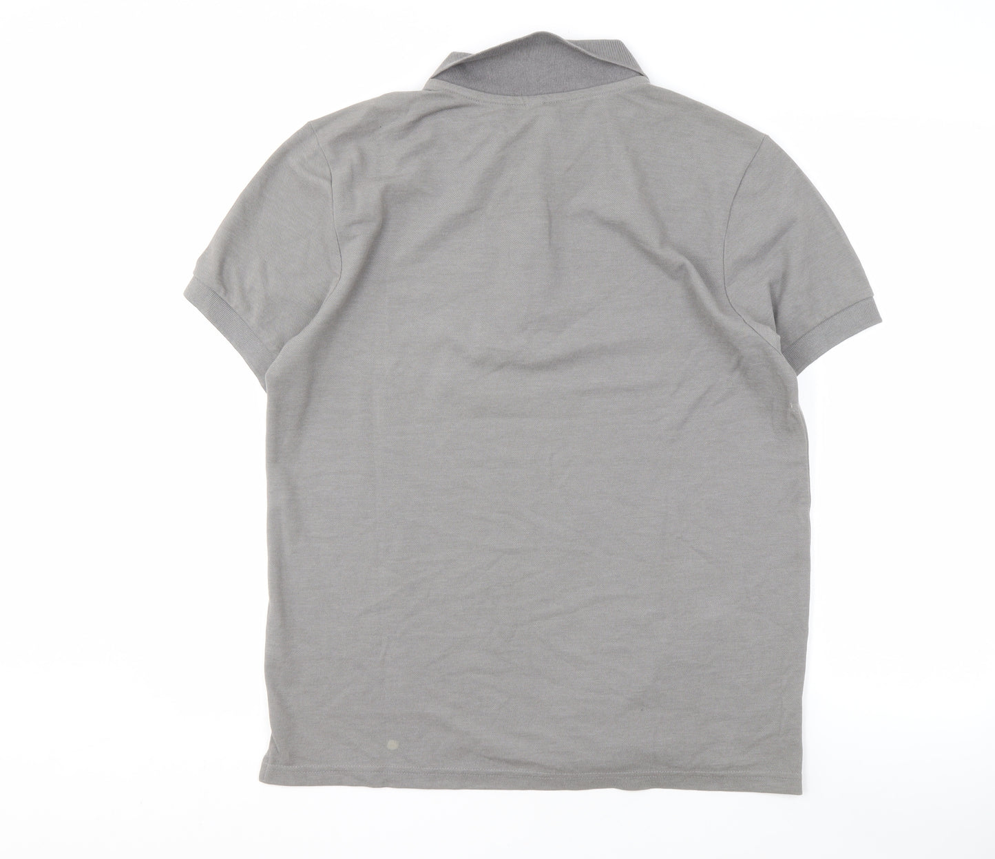Moschino Men's Grey Polo Shirt L Logo Casual
