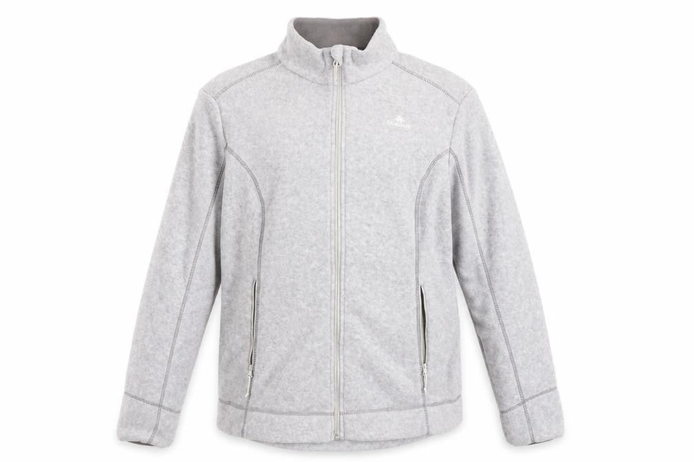 Front view of Decathlon Men's Grey Fleece Jacket XL