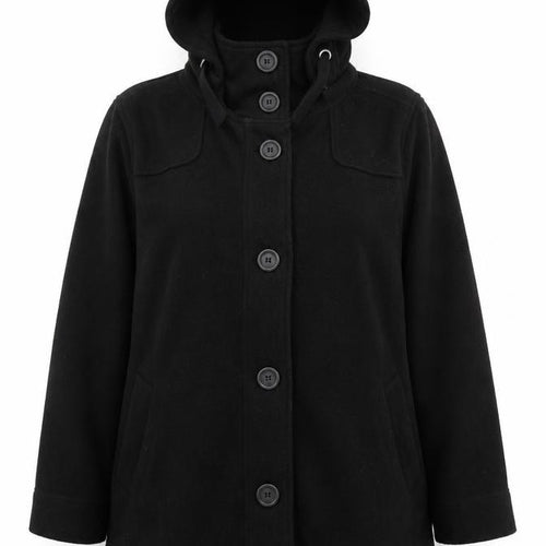 Brandit Women's Black Hooded Coat 4XL Classic Casual