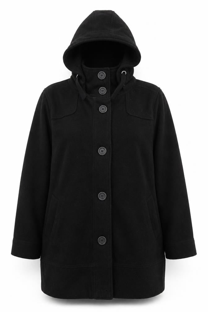 Brandit Women's Black Hooded Coat 4XL Classic Casual