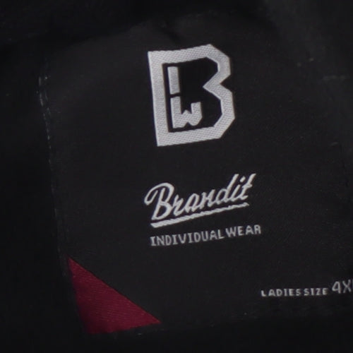 Brandit Women's Black Hooded Coat 4XL Classic Casual