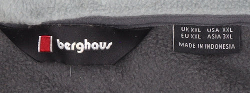 Berghaus Men's Grey Fleece Sweatshirt, XL, Full Zip, Aztec Pattern